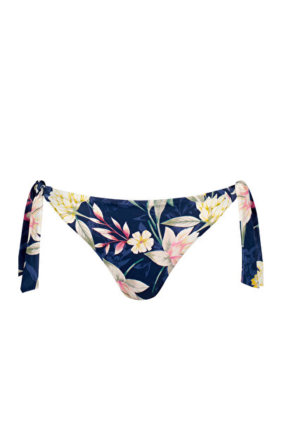 Evendi Botanical Leaf Tai Swimsuit, Navy Blue