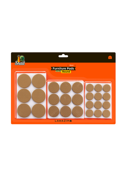 Lawazim Snail 27 Pcs Round Non-Slip Furniture Pads Self-Adhesive Floor Protec...