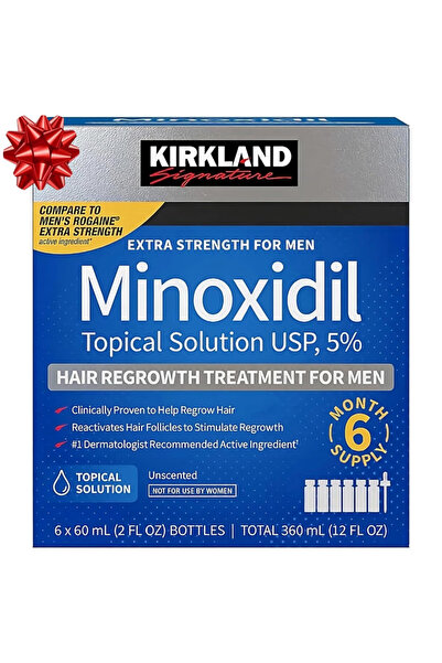 Kırkland 5% Hair Regrowth Treatment for Men 6 Months Supply Topical Solution ...