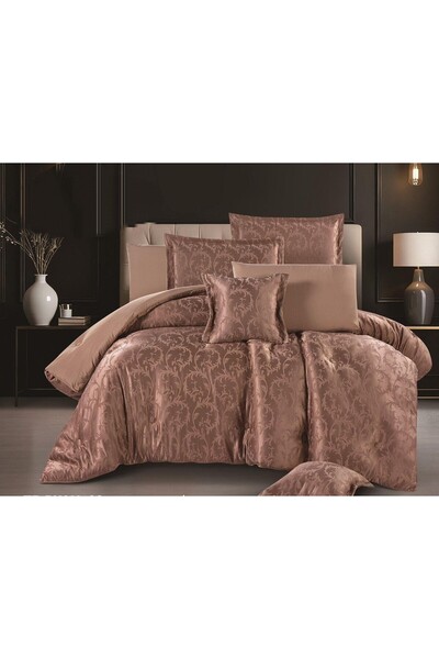 alzawia Double bed sheet set, 8 pieces, purple jacquard royal microfiber