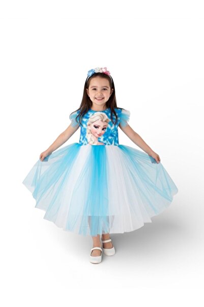 Butik KIZ ÇOCUK BARBİE DESENLİ TÜTÜ DETAYLI ELBİSE