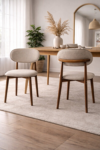 Mat Bohem Polo Iskandinav Sandalye 4 Adet Babycafe Kumaş 1.Sınıf Kalite