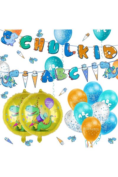 Other Set Decorațiuni Baloane Dinozauri - Ghirlandă Roz-Pastel, 30 Piese, Int...