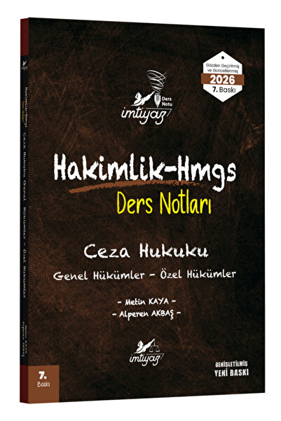 Temsil Kitap İMTİYAZ 2026 HMGS Hakimlik Ceza Hukuku (Genel Hükümler - Özel Hü...