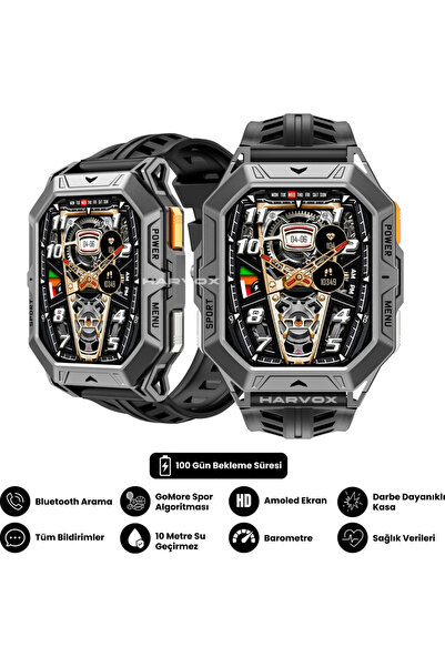 Bagajon Harvox Watch X1 Pro Akıllı Saat – iPhone & Android Uyumlu, Sağlık & S...