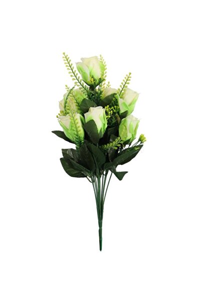 Goliat Bukiet Sztucznych Róż - 9 sztuk, Kolor Zielony, Wysokość 45 cm