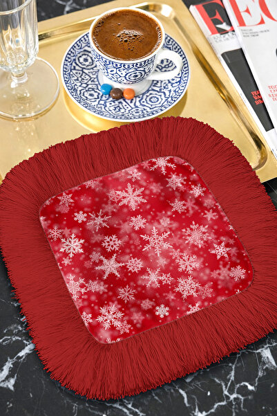 Evimde Bambaşka Șervețel de prezentare cu franjuri în formă de fulg de nea de...