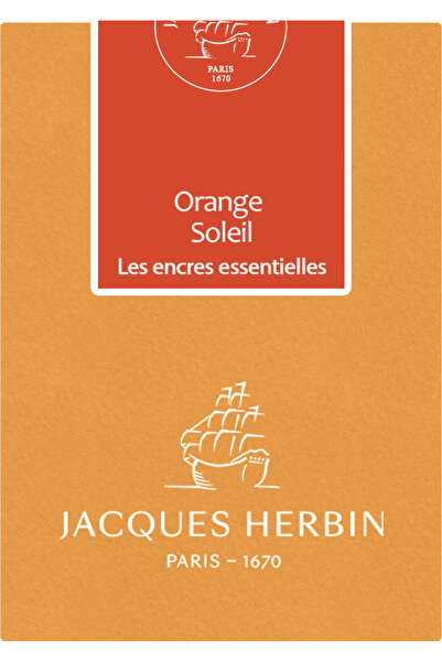 Jacques Herbin Cartușe de cerneală Orange Soleil - set de 7