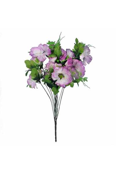 Goliat Sztuczny Bukiet Jasno fioletowych Anemonów - 14 Sztuk, 54 cm