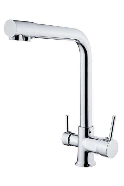 AVRASYA ARMATÜR 3 Yollu (Arıtma Çıkışlı) Çubuk Kollu Eviye Bataryası