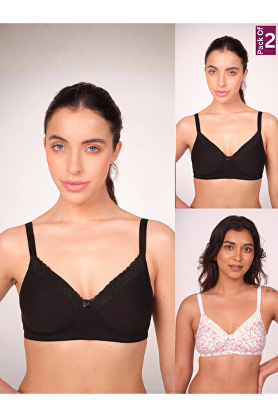 MUNNS AND MARS By Styli Pack of 2 - Lightly Padded Cotton T-Shirt Bra