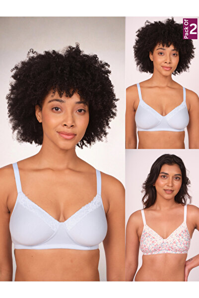 MUNNS AND MARS By Styli Pack of 2 - Lightly Padded Cotton T-Shirt Bra