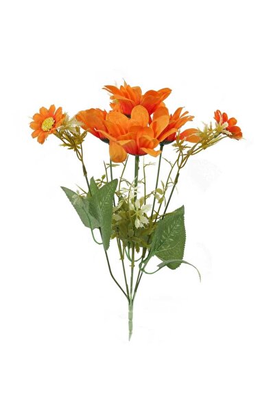 Goliat Buchet de 7 margarete, 36 cm, culoare portocalie