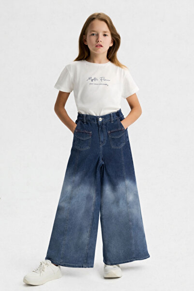 Ugly Duck SET TRICOU ȘI PANTALONI PENTRU VÂRSTA 8-14 ANI - ECRIU-ALBASTRU