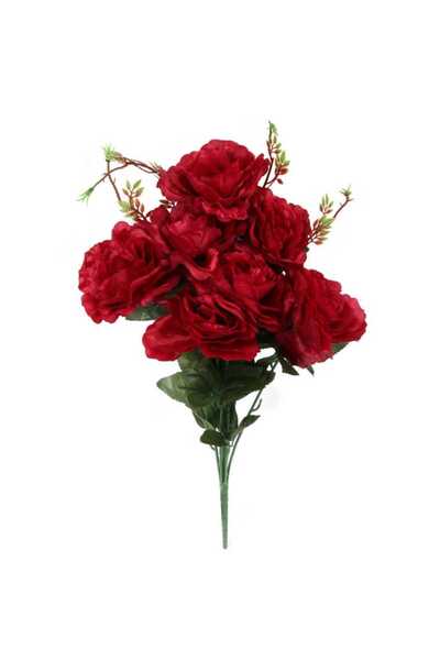 Goliat BUKIET 7 RÓŻ KWIAT SZTUCZNY BORDO 70 CM