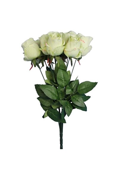 Goliat Zielony bukiet 9 sztucznych róż wysokości 45 cm o wysokiej jakości