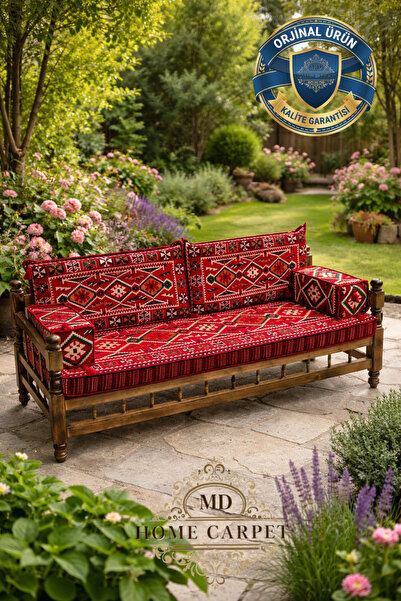 md home carpet Sedirli Şark Köşesi Minder Takımı Ahşap Dahil 6 Parça Sert Çök...