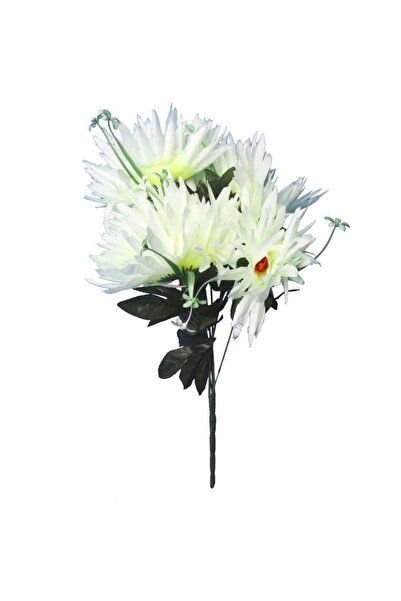 Goliat BUKIET 7 SZTUCZNYCH BIAŁYCH ASTRÓW - DEKORACJA WYSOKA JAKOŚĆ 54CM