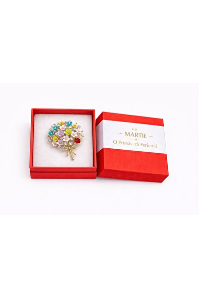 OEM Mărțișor Broșă Buchet de Flori Multicolor cu Pietricele
