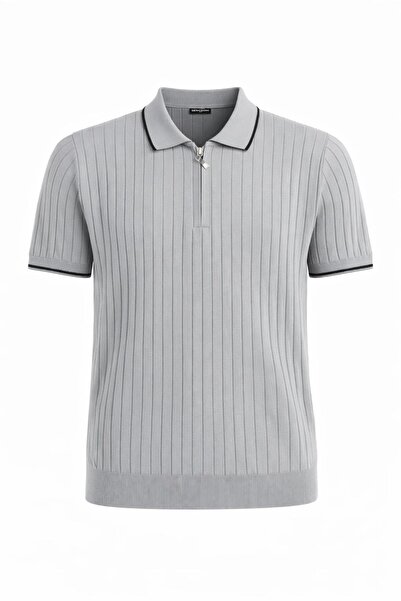 Plus Scorpion Чоловіча футболка з застібкою-блискавкою та поло-комірцем, прям...