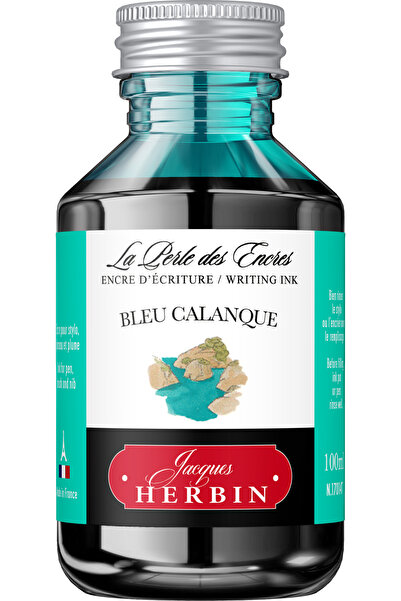 Jacques Herbin Flacon de cerneală 100ml Bleu Calanque