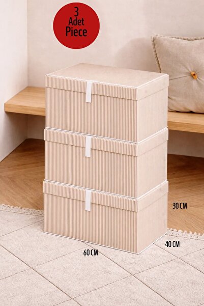 ALAS 3 Adet Çok Amaçlı Baza Altı Mega Boy Giysi Kutu Hurç