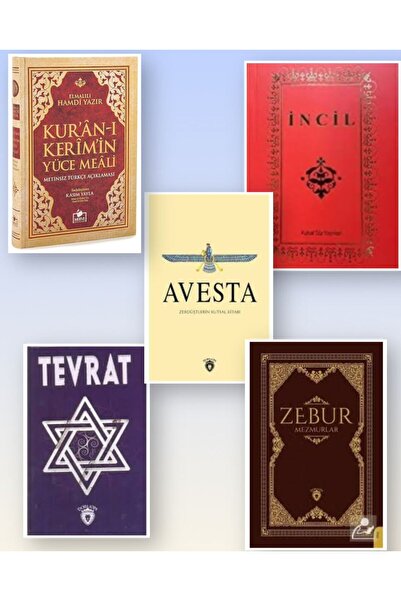 Avesta Yayınları 5 Dini Kitap Kur'an - İncil - Tevrat - Zebur - Avesta