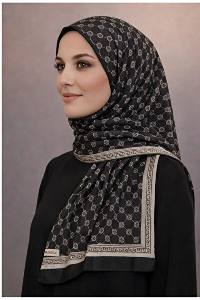 Mavi İpek Black and White Series Soft Cotton Shawl D5