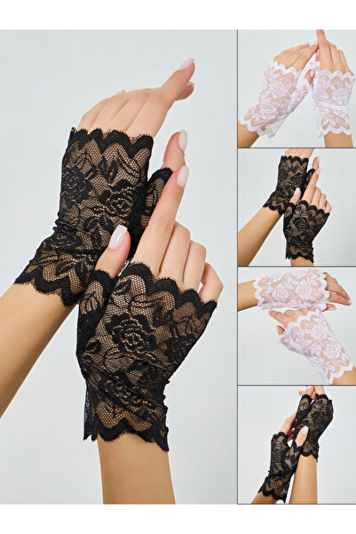 Styli Pack of 2 - Floral Lace Half Gloves