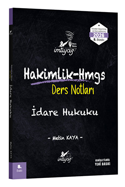 Temsil Kitap İMTİYAZ 2026 HMGS Hakimlik İdare Hukuku Ders Notları