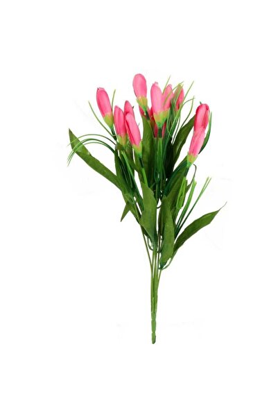 Goliat Buchet artificial de 20 de crocus roz - Decorațiune înaltă de 35 cm