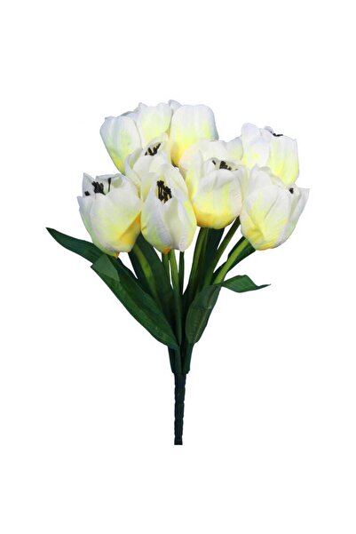 Goliat Sztuczne Tulipany Białe - Bukiet 9 sztuk Wysokiej Jakości