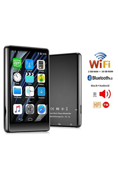 Tastech M9 WİFİ MP3 PLAYER ANDROİD 8.1 MÜZİK ÇALAR VİDEO OYNATICI BLUETOOTH F...