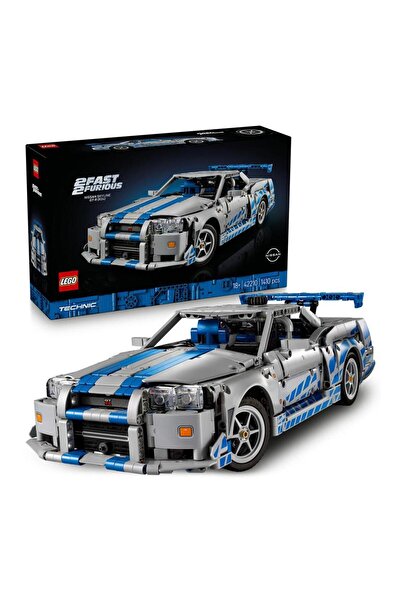 LEGO Technic 2 Fast 2 Furious Nissan Skyline GT-R (R34) Car Model Kit, Builda...