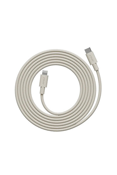 AVOLT Cablu de date și încărcare rapidă, USB-C/Lightning Apple, AVOLT, 2 m, crem