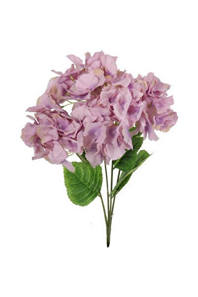 Goliat Flori artificiale de hortensie în nuanțe de mov - Buchet de 4 bucăți, ...