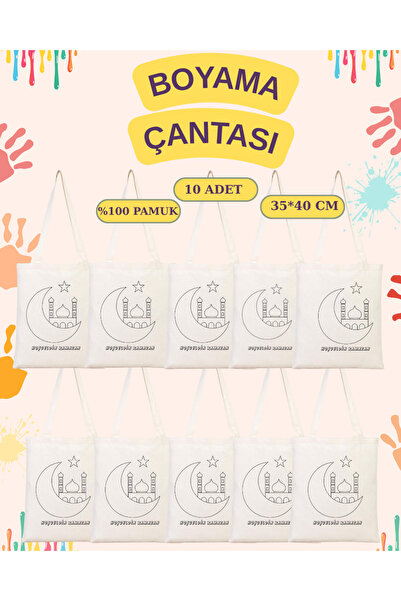 Empressco 10 Adet Ramazan Bayramı Boyama Çantası, Teravih Çantası, Çanta Boya...