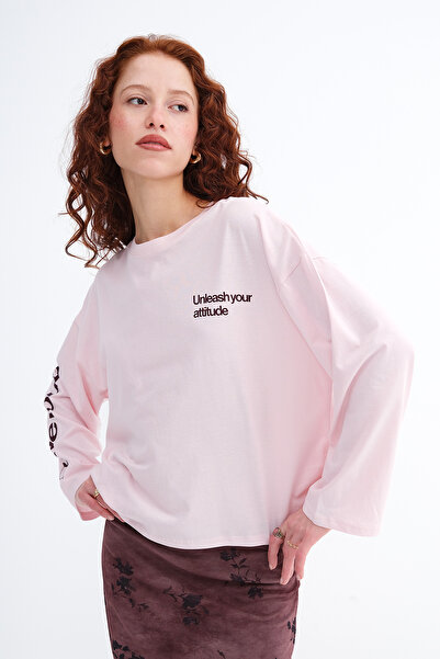 Addax Printed Long Sleeve T-Shirt B10583