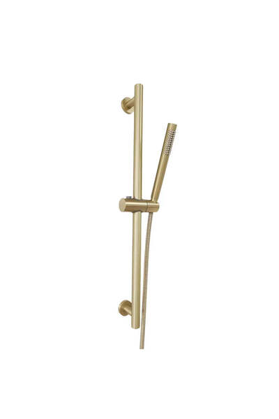 Diplon BG8001GL Shower Set, Gold, Includes Sliding Bar, Showerhead, and Hose