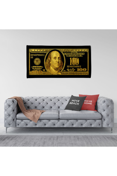 move home Dolar Desenli Kumaş Duvar Örtüsü,duvar Halısı