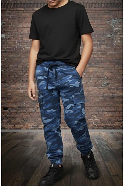 BLACK STEEL GARSON BOY KOMANDO CEPLİ KAMUFLAJ PANTOLON
