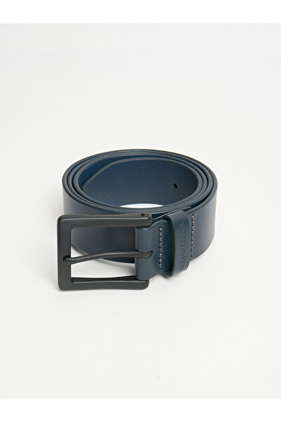 Mannerism The Dockside Casual Leather Belt – Deep Navy