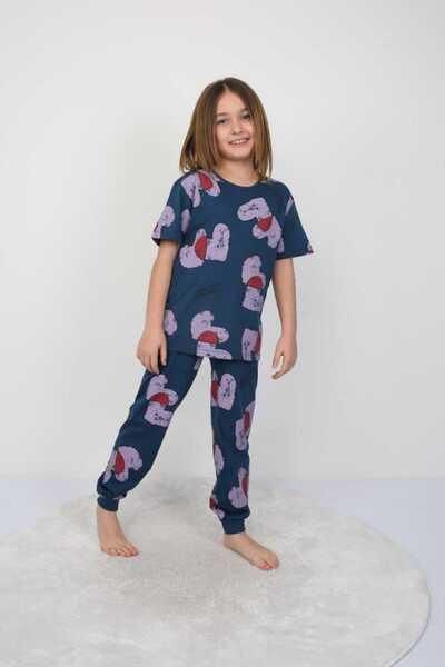 ARBİ kids Devojčin srce Sa deznom pidžama set 100% Pamuk