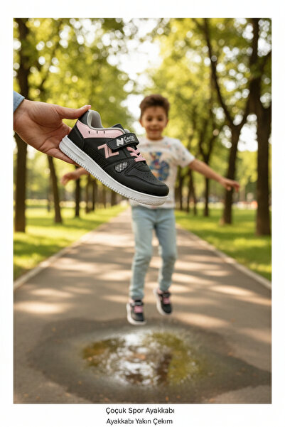 enoch حذاء إينوخ الرياضي للأطفال مع فتحات في منطقة الأنف وشريط فيلكرو