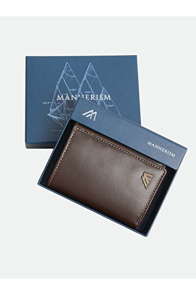 Mannerism The Heirloom Trifold Leather Wallet – Dark Brown
