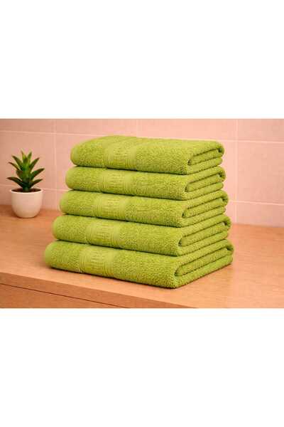OEM Set 5 prosoape de baie Verde din Bumbac 100% cu model grecesc, 70x130 cm,...