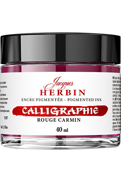 Jacques Herbin Sticlă de cerneală 40ml, pigmentată, roșu carmin