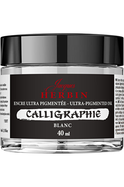 Jacques Herbin Sticlă de cerneală 40ml, alb pigmentat