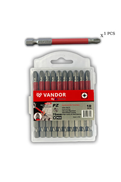 Vandor Anti Slip Bit Kaydırmaz Bits S2 Yüksek Kalite Çelik KPZ3 75 - 72992786...