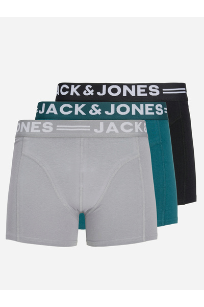 Jack & Jones Pack of 3 - Printed Waistband Trunks